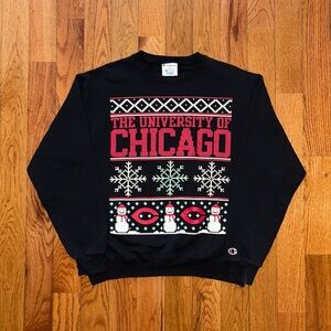 The University Of Chicago Champion ECO Christmas Sweater Crewneck Size Medium